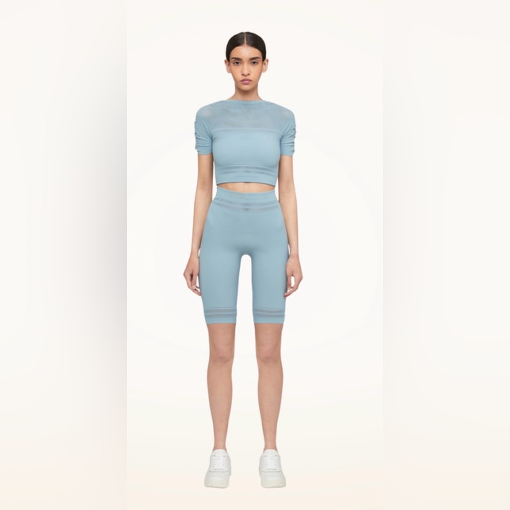 Wolford Net Line Biker - Sky size XS